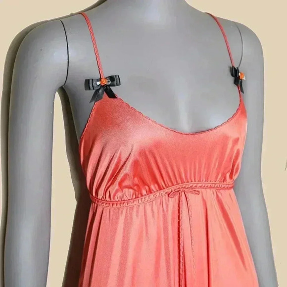 Vintage Reworked Floral Bow Tank Long Maxi Dress Size Small Scoop Neck Dress - Picture 2 of 4